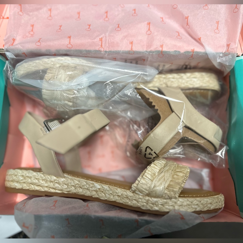 Girls' Sunny Raffia Espadrille Platform Sandals (Youth)